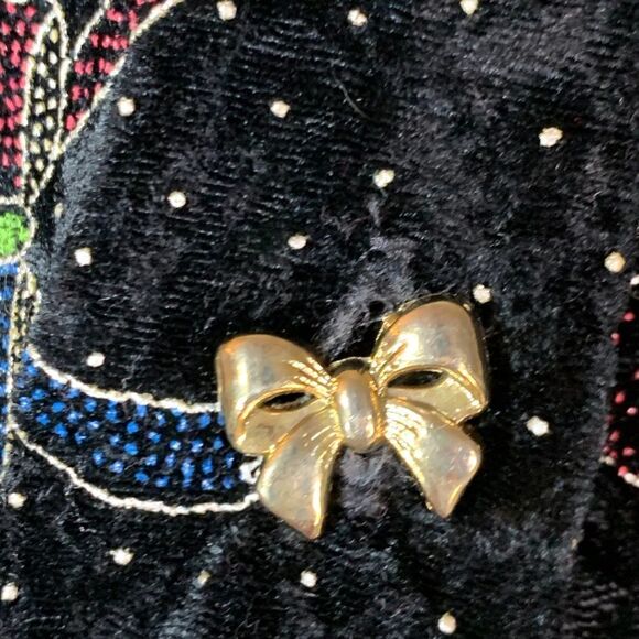 ‎Vintage Rayna Morgan long sleeve bow print button down top - Picture 7 of 9